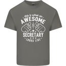 An Awesome Secretary Looks Like Mens Cotton T-Shirt Tee Top Charcoal