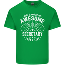 An Awesome Secretary Looks Like Mens Cotton T-Shirt Tee Top Irish Green