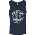 An Awesome Secretary Looks Like Mens Vest Tank Top Navy Blue
