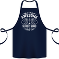 An Awesome Security Guard Looks Like Cotton Apron 100% Organic Navy Blue