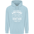 An Awesome Security Guard Looks Like Mens 80% Cotton Hoodie Light Blue