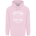An Awesome Security Guard Looks Like Mens 80% Cotton Hoodie Light Pink