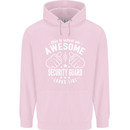 An Awesome Security Guard Looks Like Mens 80% Cotton Hoodie Light Pink