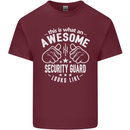 An Awesome Security Guard Looks Like Mens Cotton T-Shirt Tee Top Maroon