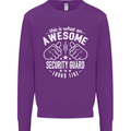 An Awesome Security Guard Looks Like Mens Sweatshirt Jumper Purple