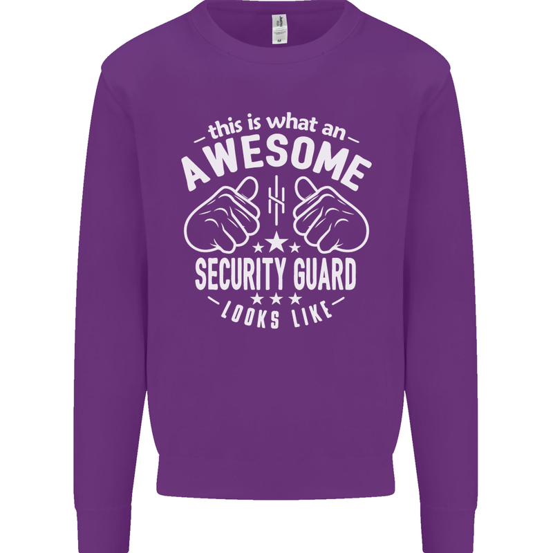 An Awesome Security Guard Looks Like Mens Sweatshirt Jumper Purple