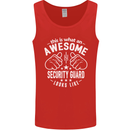An Awesome Security Guard Looks Like Mens Vest Tank Top Red