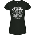 An Awesome Security Guard Looks Like Womens Petite Cut T-Shirt Black