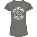 An Awesome Security Guard Looks Like Womens Petite Cut T-Shirt Charcoal