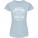 An Awesome Security Guard Looks Like Womens Petite Cut T-Shirt Light Blue