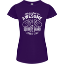 An Awesome Security Guard Looks Like Womens Petite Cut T-Shirt Purple