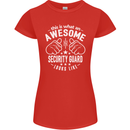 An Awesome Security Guard Looks Like Womens Petite Cut T-Shirt Red