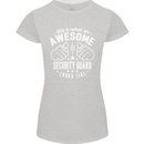 An Awesome Security Guard Looks Like Womens Petite Cut T-Shirt Sports Grey