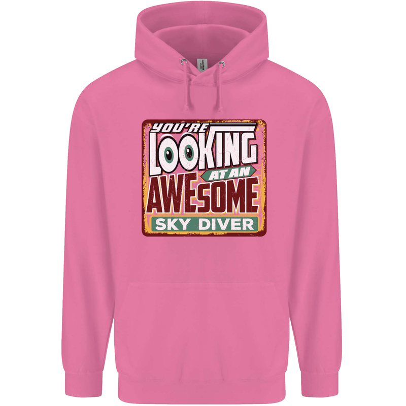 An Awesome Skydiver Skydiving Mens 80% Cotton Hoodie Azelea