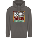 An Awesome Skydiver Skydiving Mens 80% Cotton Hoodie Charcoal