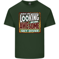 An Awesome Skydiver Skydiving Mens Cotton T-Shirt Tee Top Forest Green