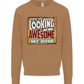 An Awesome Skydiver Skydiving Mens Sweatshirt Jumper Caramel Latte