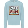 An Awesome Skydiver Skydiving Mens Sweatshirt Jumper Light Blue