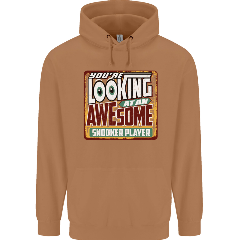 An Awesome Snooker Player Mens 80% Cotton Hoodie Caramel Latte