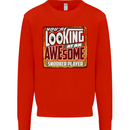 An Awesome Snooker Player Mens Sweatshirt Jumper Bright Red