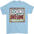 An Awesome Snooker Player Mens T-Shirt Cotton Gildan Light Blue