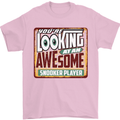 An Awesome Snooker Player Mens T-Shirt Cotton Gildan Light Pink