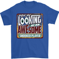 An Awesome Snooker Player Mens T-Shirt Cotton Gildan Royal Blue