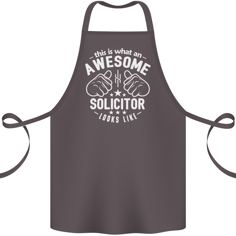 An Awesome Solicitor Looks Like Cotton Apron 100% Organic Dark Grey