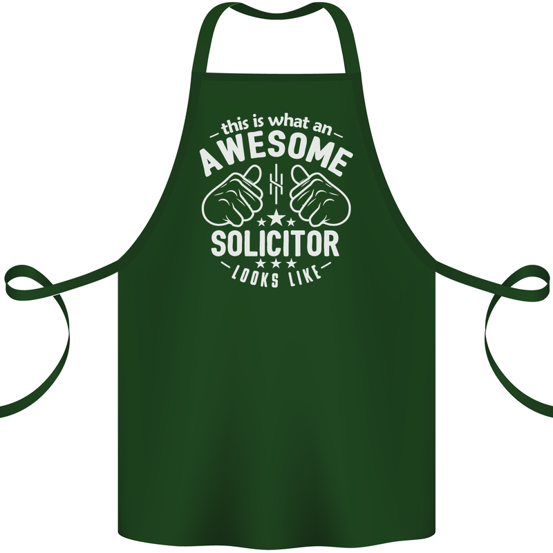 An Awesome Solicitor Looks Like Cotton Apron 100% Organic Forest Green