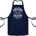 An Awesome Solicitor Looks Like Cotton Apron 100% Organic Navy Blue