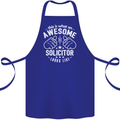 An Awesome Solicitor Looks Like Cotton Apron 100% Organic Royal Blue