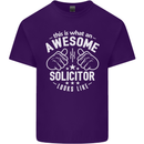 An Awesome Solicitor Looks Like Mens Cotton T-Shirt Tee Top Purple