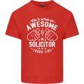 An Awesome Solicitor Looks Like Mens Cotton T-Shirt Tee Top Red