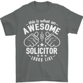 An Awesome Solicitor Looks Like Mens T-Shirt Cotton Gildan Charcoal