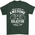 An Awesome Solicitor Looks Like Mens T-Shirt Cotton Gildan Forest Green