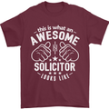 An Awesome Solicitor Looks Like Mens T-Shirt Cotton Gildan Maroon