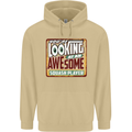 An Awesome Squash Player Mens 80% Cotton Hoodie Sand
