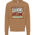 An Awesome Squash Player Mens Sweatshirt Jumper Caramel Latte