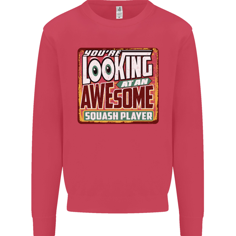 An Awesome Squash Player Mens Sweatshirt Jumper Heliconia