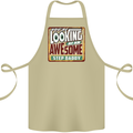 An Awesome Step Daddy Stepddaddy Cotton Apron 100% Organic Khaki