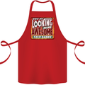 An Awesome Step Daddy Stepddaddy Cotton Apron 100% Organic Red