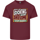 An Awesome Step Daddy Stepddaddy Mens Cotton T-Shirt Tee Top Maroon
