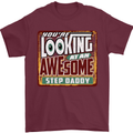 An Awesome Step Daddy Stepddaddy Mens T-Shirt Cotton Gildan Maroon