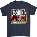 An Awesome Step Daddy Stepddaddy Mens T-Shirt Cotton Gildan Navy Blue