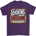 An Awesome Step Daddy Stepddaddy Mens T-Shirt Cotton Gildan Purple