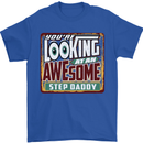 An Awesome Step Daddy Stepddaddy Mens T-Shirt Cotton Gildan Royal Blue