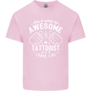 An Awesome Tattooist Looks Like Mens Cotton T-Shirt Tee Top Light Pink