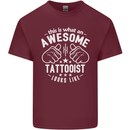 An Awesome Tattooist Looks Like Mens Cotton T-Shirt Tee Top Maroon