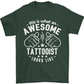 An Awesome Tattooist Looks Like Mens T-Shirt Cotton Gildan Forest Green