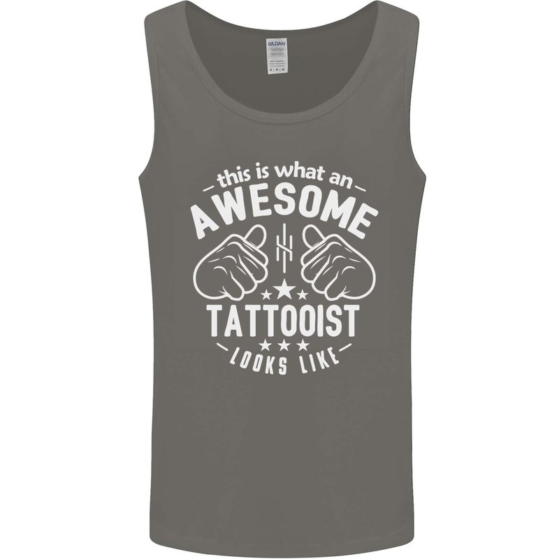 An Awesome Tattooist Looks Like Mens Vest Tank Top Charcoal